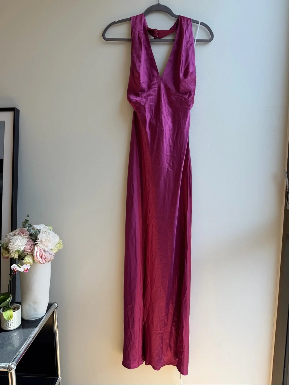 NWT NEW Reformation Daniela Silk Dress | Hibiscus Pink Magenta | US 6 - Picture 6 of 17